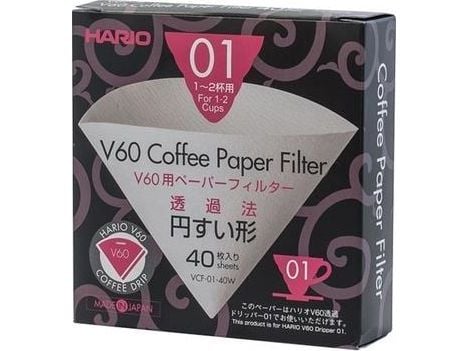 Hario suodattimet Drip V60-01 - 40 kpl