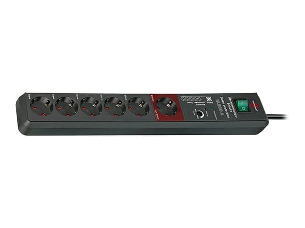 brennenstuhl Secure-Tec - Overspenningsavleder - 3500 watt - utgangskontakter: 6 - antrasitt brennenstuhl Secure-Tec - Overspenningsavleder - 3500 watt - utgangskontakter: 6 - antrasitt