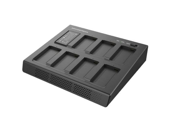 Grandstream GMC08 - Batterilader + AC-strømadapter - 8 x batterier lader - 24 watt - 1 A - 8 utgangskontakter - for P/N: WP820-BATT