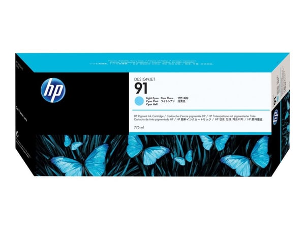 HP 91 - 775 ml - ljus cyan - original - DesignJet - bläckpatron - för DesignJet Z6100, Z6100ps