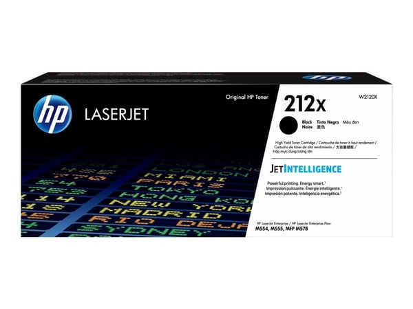 HP 212X - Høy ytelse - svart - original - LaserJet - tonerpatron (W2120X) - for Color LaserJet Enterprise M555, MFP M578; LaserJet Enterprise Flow ...