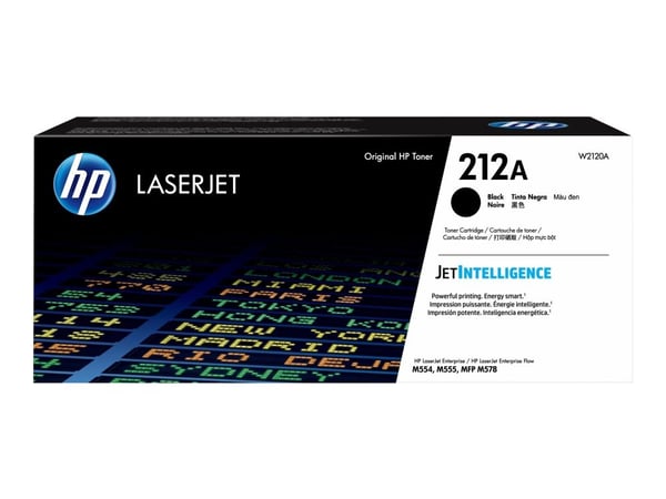 HP 212A - Svart - original - LaserJet - tonerpatron (W2120A) - for Color LaserJet Enterprise M555, MFP M578; LaserJet Enterprise Flow MFP M578