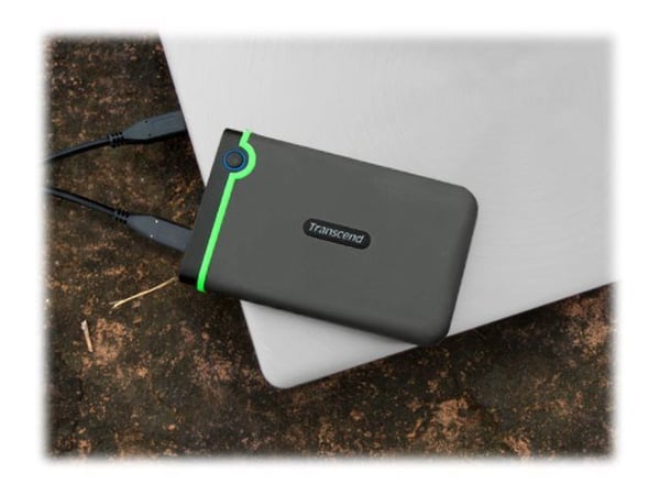 Transcend StoreJet 25M3C - Harddisk - 4 TB - ekstern (bærbar) - 2.5" - USB 3.1 Gen 1 - jerngrå