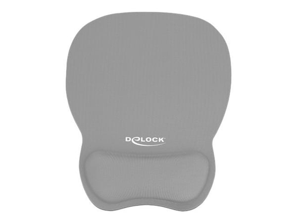 Delock Ergonomic - Musematte med håndleddsstøtte - grå