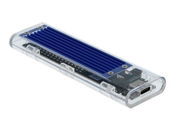 DeLOCK 42620, SSD-kotelo, M.2, M.2, 10 Gbit/s, USB-liitettävyys, Sininen