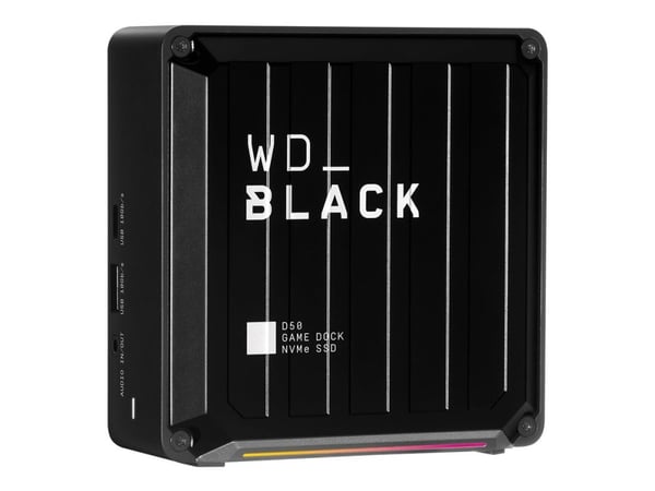 WD_BLACK D50 Game Dock WDBA3U0010BBK - Dokkingstasjon - Thunderbolt 3 - DP, Thunderbolt - HDD 1 TB - 1GbE - EMEA
