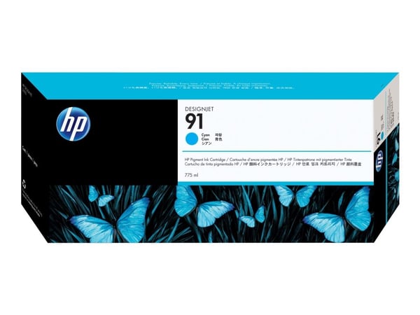 HP 91 - 775 ml - cyan - original - DesignJet - blekkpatron - for DesignJet Z6100, Z6100ps