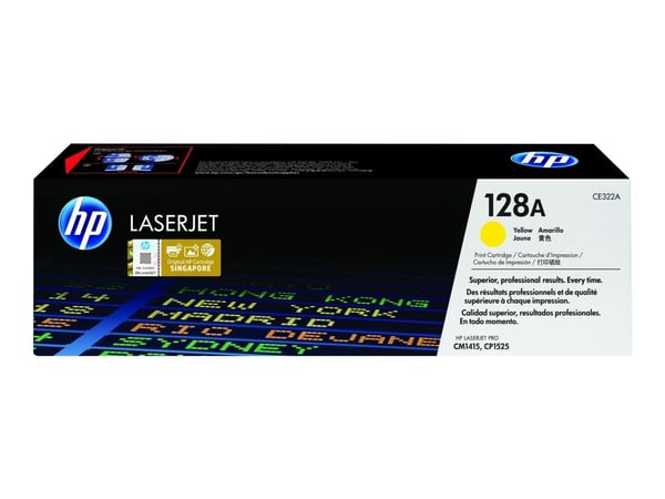 Lasertoner hp 128a ce322a, 1 300 sidor, gul