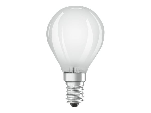 OSRAM - LED-lyspære - form: P45 - mattslipt finish - E14 - 4 W (ekvivalent 40 W) - klasse E - varmt hvitt lys - 2700 K (en pakke 2)