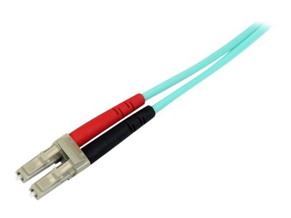 Startech 2m Fiber Optic Cable - 10 Gb Aqua - Multimode Duplex 50/125 - LSZH - LC/LC - OM3 - LC to LC Fiber Patch Cable - Koblingskabel - LC multimo...