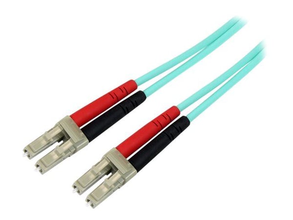Startech 2m Fiber Optic Cable - 10 Gb Aqua - Multimode Duplex 50/125 - LSZH - LC/LC - OM3 - LC to LC Fiber Patch Cable - Koblingskabel - LC multimo...