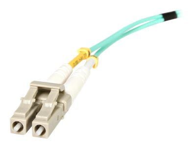 Startech 2m Fiber Optic Cable - 10 Gb Aqua - Multimode Duplex 50/125 - LSZH - LC/LC - OM3 - LC to LC Fiber Patch Cable - Koblingskabel - LC multimo...