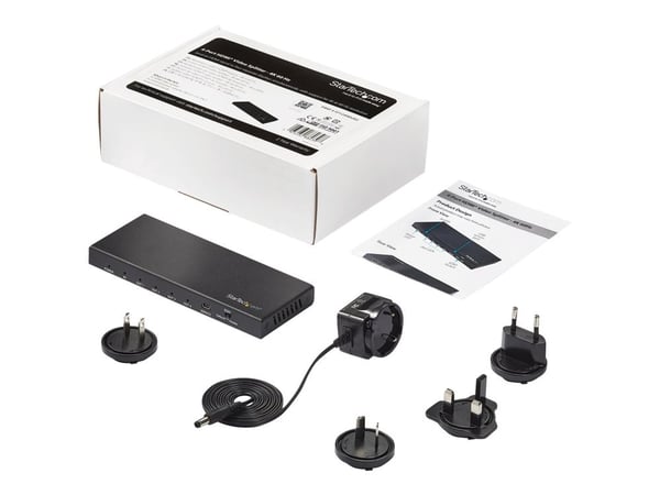 STARTECH.COM HDMI Splitter - 4-Port - 4K 60Hz - HDMI Splitter 1 In 4 Out - 4-veis HDMI Splitter - HDMI Port Splitter