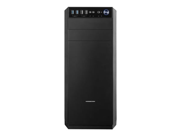 MODECOM OBERON Pro Glass - Tower - ATX - sidepanel med vindu - ingen strømforsyning - svart - USB/lyd