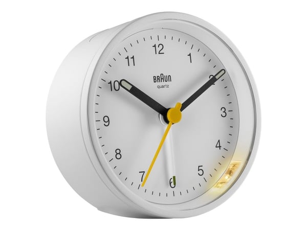 Braun Reflex BC12 - Alarmklokke - rund - kvarts - skrivebord - hvit