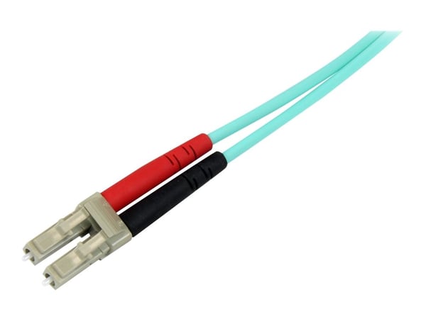 Startech Aqua OM4 Duplex Multimode Fiber - 1m / 3 ft - 100 Gb - 50/125 - OM4 Fiber - LC to LC Fiber Patch Cable (450FBLCLC1) - Nettverkskabel - LC ...
