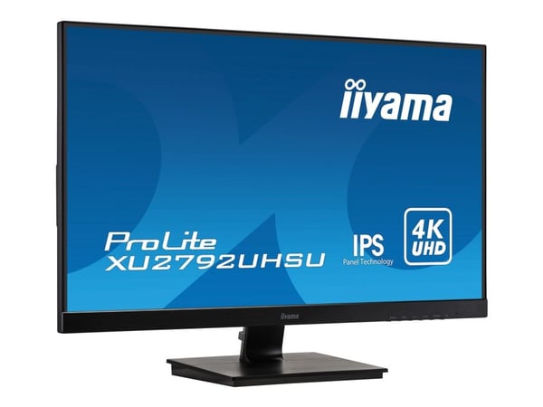 iiyama ProLite XU2792UHSU-B1 - LED-skjerm - 27" - 3840 x 2160 4K @ 60 Hz - IPS - 300 cd/m² - 1000:1 - 4 ms - HDMI, DVI, DisplayPort - høyttalere