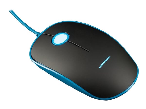 ModeCom MC-M111 - Mus - optisk - 3 knapper - kablet - USB - svart, blå