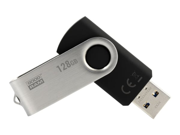 Goodram UTS3, 128 GB, USB A-tyyppi, 3.2 Gen 1 (3.1 Gen 1), 60 MB/s, Taittuva, Musta Goodram UTS3, 128 GB, USB A-tyyppi, 3.2 Gen 1 (3.1 Gen 1), 60 MB/s, Taittuva, Musta