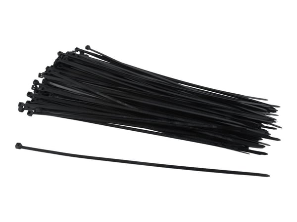 Gembird NYTFR-250X3.6 - Nippusiteet - 26 cm - musta (100 kpl pakkaus)