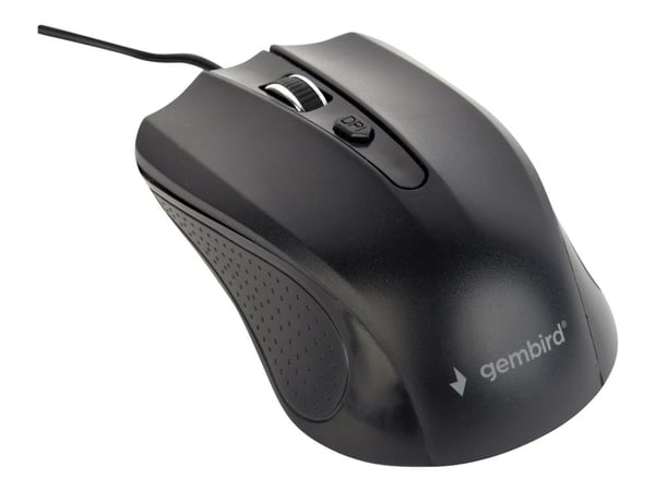 Gembird MUS-4B-01, Molempikätinen, Optinen, USB A-tyyppi, 1200 DPI, Musta