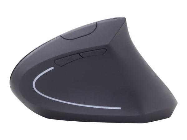 Gembird MUSW-ERGO-01 - Vertikal mus - ergonomisk - høyrehendt - 6 knapper - trådløs - 2.4 GHz - USB trådløs mottaker - svart
