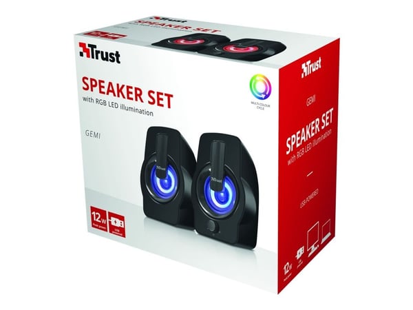 Trust Gemi RGB - Høyttalere - for PC - 6 watt (Total) - svart