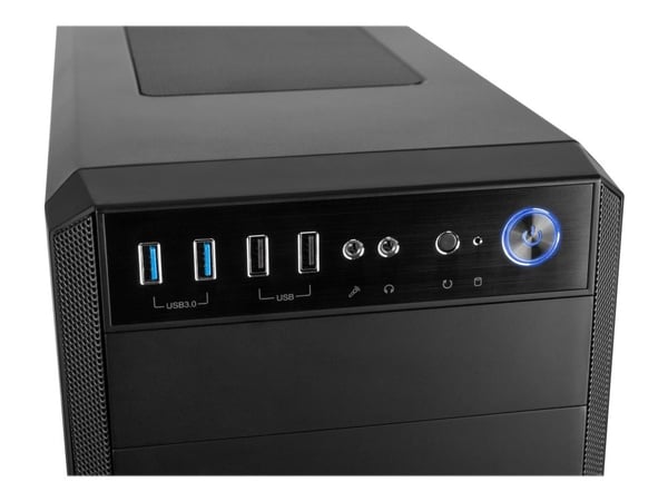 MODECOM OBERON Pro Glass - Tower - ATX - sidepanel med vindu - ingen strømforsyning - svart - USB/lyd