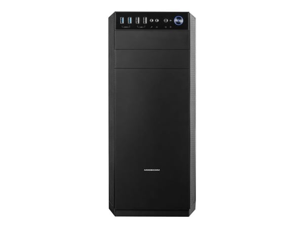 MODECOM OBERON Pro Silent - Tower - ATX - ingen strømforsyning - svart - USB/lyd
