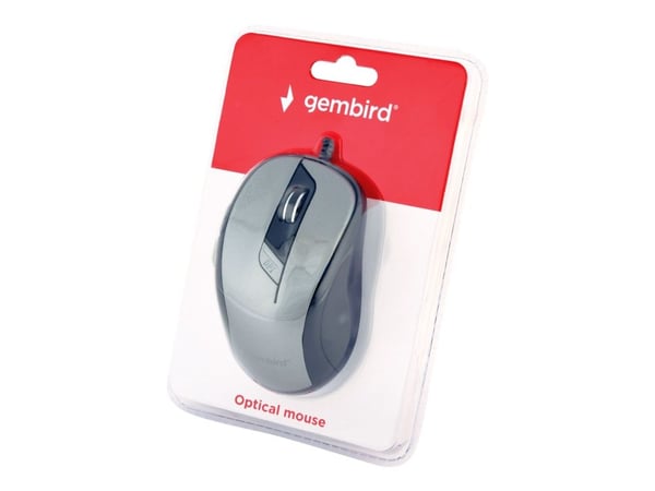 Gembird MUS-6B-01-BG - Mus - optisk - 6 knapper - kablet - USB - romgrå/svart - blister Gembird MUS-6B-01-BG - Mus - optisk - 6 knapper - kablet - USB - romgrå/svart - blister