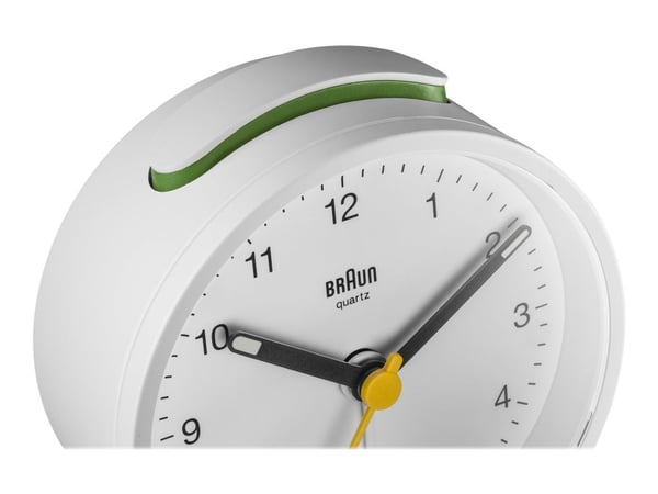 Braun Reflex BC12 - Alarmklokke - rund - kvarts - skrivebord - hvit
