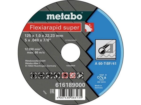 Metabo 616188000, Kutteskive, Rør, Profil, Blad metall, 11,5 cm, Metabo, 2,22 cm, 1 mm
