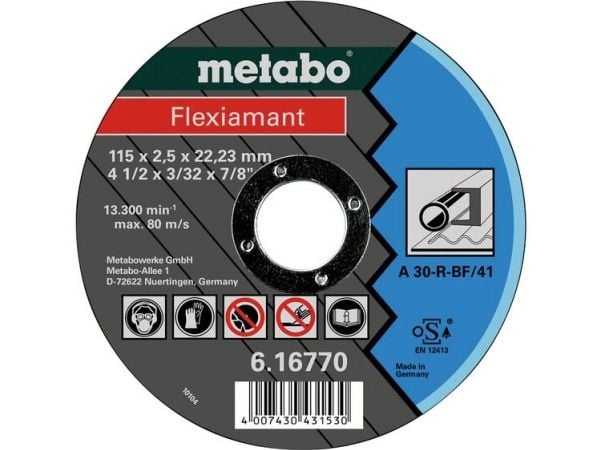 Metabo 616770000, Kutteskive, Flatt senter, Stål, Metabo, 2,22 cm, 11,5 cm