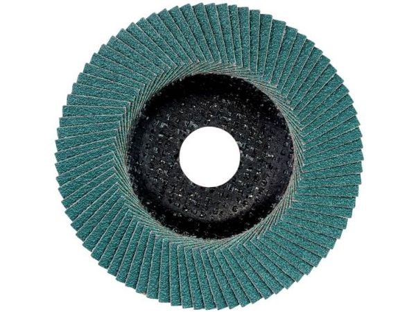 Metabo 623177000, Sammenleggbar skive, Flatt senter, Metall, Rustfritt stål, Stål, Alle merker, 11,5 cm, Blå