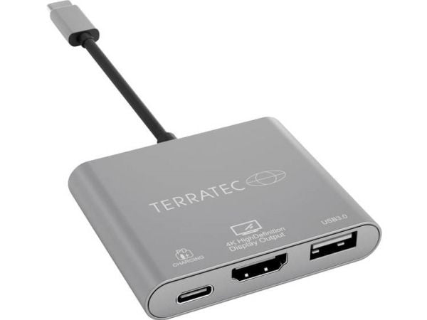 Terratec Connect C3, USB 3.2 Gen 1 (3.1 Gen 1) Type-C, Sølv, HDMI, USB 3.2 Gen 1 (3.1 Gen 1) Type-A, USB 3.2 Gen 1 (3.1 Gen 1) Type-C, USB, Windows...