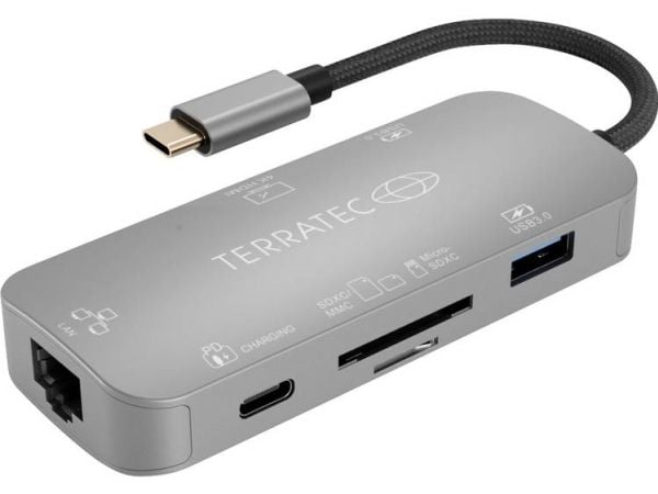 Terratec Connect C8, USB 2.0 Type-C, Grå, USB 3.2 Gen 1 (3.1 Gen 1) Type-C, USB, Windows 10, 1 stykker
