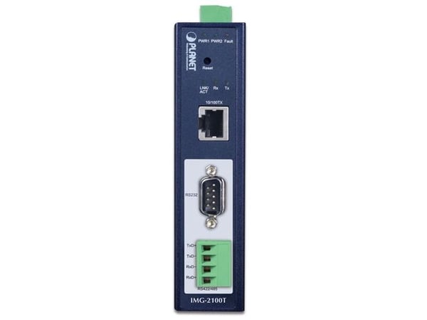 PLANET IMG-2100T, Blå, DIN-skinne/veggmontering, IP30, FCC 15 A, CE A, RoHS, 10,100 Mbit/s, IEEE 802.3, IEEE 802.3u