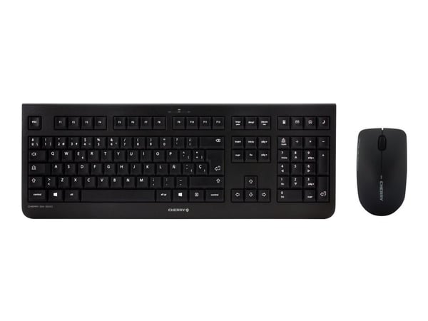 CHERRY DW 3000 - Tastatur- og mussett - trådløs - 2.4 GHz - USA - svart