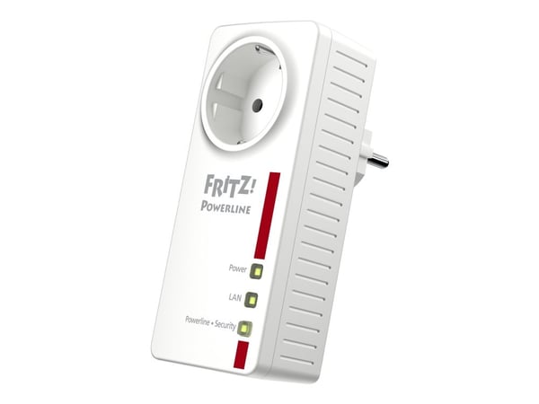 FRITZ!Powerline 1220 - Strømlinjeadapter 1GbE, HomePlug AV (HPAV) 2.0, IEEE 1901 - veggpluggbar