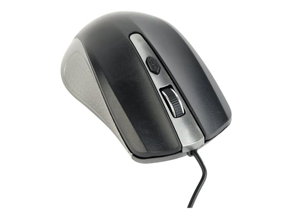 Gembird MUS-4B-01-GB, Oikeakätinen, Optinen, USB A-tyyppi, 1200 DPI, Musta, Harmaa