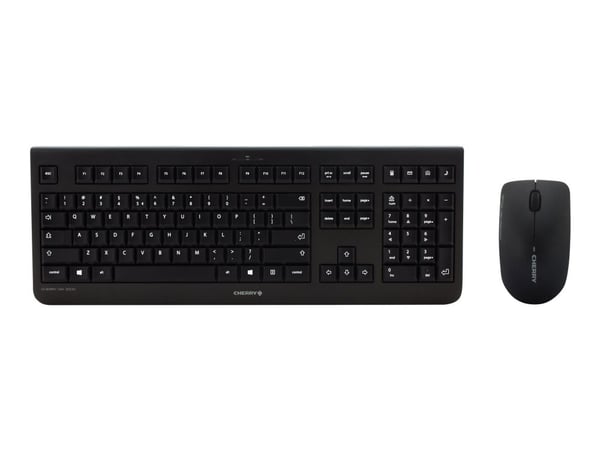 CHERRY DW 3000 - Tastatur- og mussett - trådløs - 2.4 GHz - USA - svart