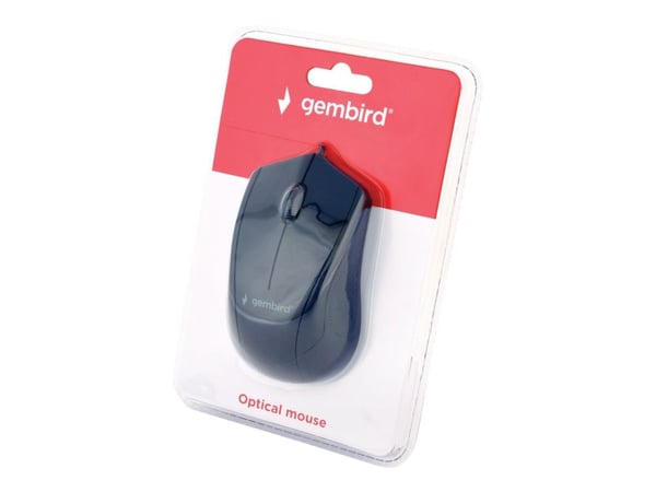 Gembird MUS-3B-02 - Mus - optisk - 3 knappar - kabelansluten - USB - svart - blåsa