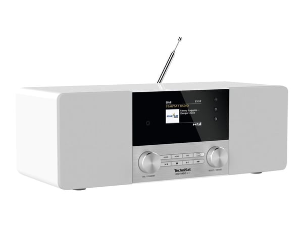 TechniSat DigitRadio 4 C - DAB-radio - 2 x 10 watt - hvit