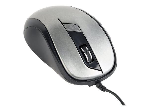 Gembird MUS-6B-01-BG, Oikeakätinen, Optinen, USB A-tyyppi, 1600 DPI, Musta, Harmaa
