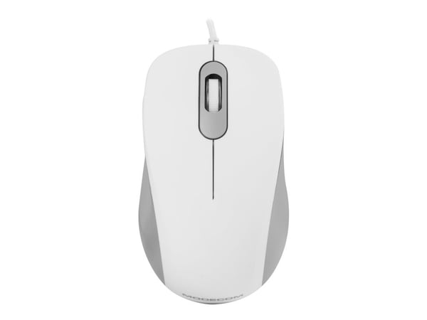 ModeCom MC-M10S - Mus - optisk - 3 knapper - kablet - USB - hvit