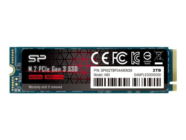SILICON POWER P34A80 - SSD - 2 TB - intern - M.2 2280 - PCIe 3.0 x4 (NVMe)
