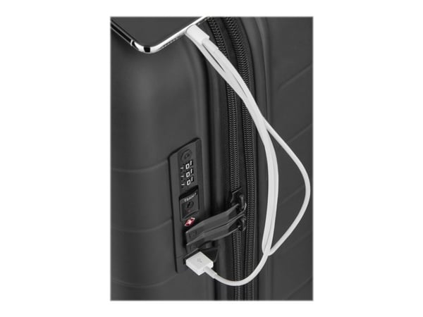 Wenger Syntry Carry-On - Spinner - hardside - polyester, polykarbonat, ABS-plast - svart, lynggrå - 14"