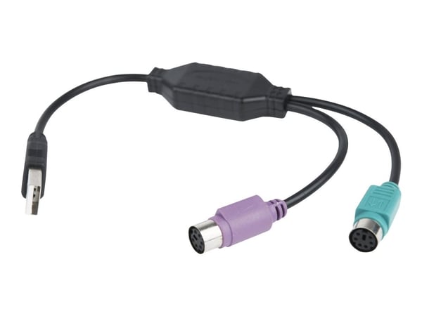 Gembird - Tastatur- / musadapter - USB (hann) til PS/2 (hunn) - 30 cm - svart