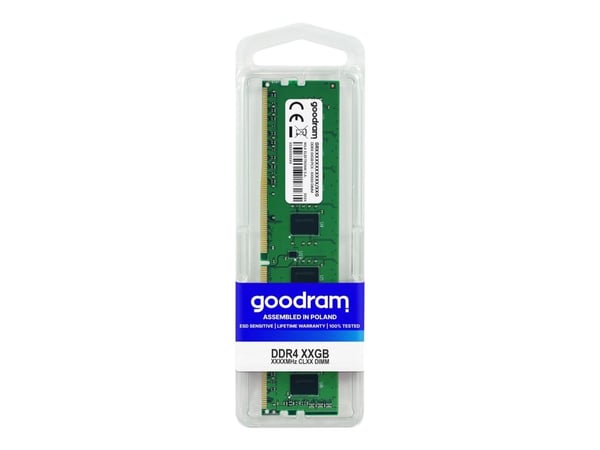GOODRAM - DDR4 - modul - 16 GB - DIMM 288-pin - 2666 MHz / PC4-21300 - CL19 - 1.2 V - ikke-bufret - ikke-ECC