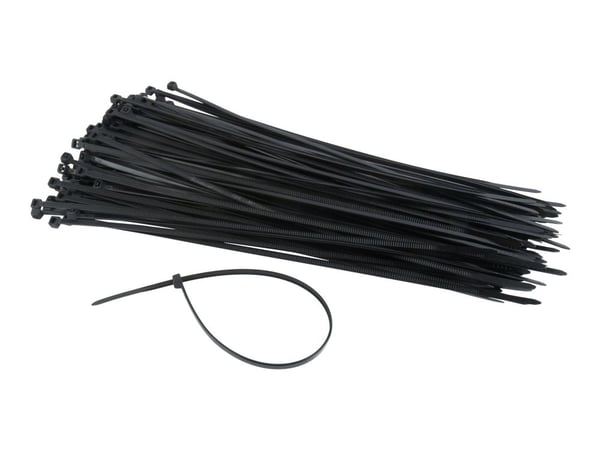 Gembird NYTFR-250X3.6 - Nippusiteet - 26 cm - musta (100 kpl pakkaus)
